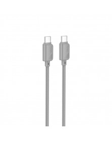 Кабель  Type-C - Type-C Hoco X113 1.0 m, 3.0A, Grey, коробочка Нейлон PD 60W