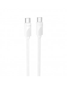 Кабель  Type-C - Type-C Hoco X114 1.0 m, 3.0A, White, коробочка Пластик PD 60W