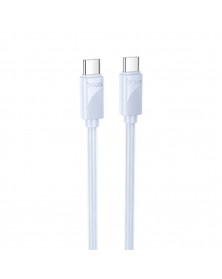 Кабель  Type-C - Type-C Hoco X114 1.0 m, 3.0A, Blue, коробочка Пластик PD 60W