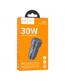 Автомобильное Зарядное Устройство 12V- USB 1*Type-C выход + 1*USB выход Hoc..