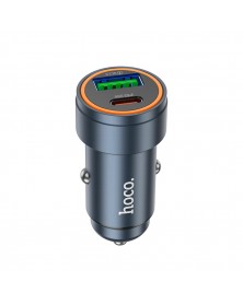 Автомобильное Зарядное Устройство 12V- USB 1*Type-C выход + 1*USB выход Hoc..