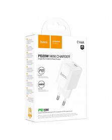 Сетевое Зарядное Устройство 220V- 1*Type-C выход   Hoco C146A  3.0A White, ..