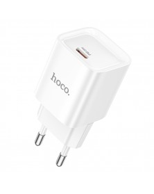 Сетевое Зарядное Устройство 220V- 1*Type-C выход   Hoco C146A  3.0A White, ..