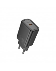Сетевое Зарядное Устройство 220V- 1*Type-C выход   Hoco N  60  3.0A Black, ..