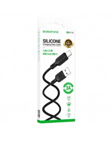 Кабель  USB - Type C Borofone BX113 1.0 m,3.0A Black, коробочка Силикон