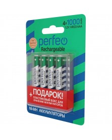 Аккумулятор PERFEO      R03 AAA BL4 NI-MH 1000mAh + BOX  1.2v (4/40)