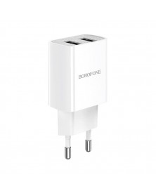 Сетевое Зарядное Устройство 220V- 2*USB выхода Borofone BA 53A 2.1A Whit.. Сетевое Зарядное Устройство 220V- 2*USB выхода Borofone BA 53A 2.1A Whit..