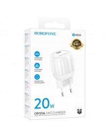 Сетевое Зарядное Устройство 220V- 1*Type-C выход   Borofone BA  92A  3.0A W..