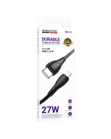 Кабель  Type C - 8-pin Borofone BX121 1.0 m,3.0A, Black, коробочка Пластик,..