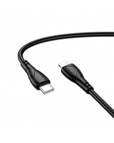 Кабель  Type C - 8-pin Borofone BX121 1.0 m,3.0A, Black, коробочка Пластик,..