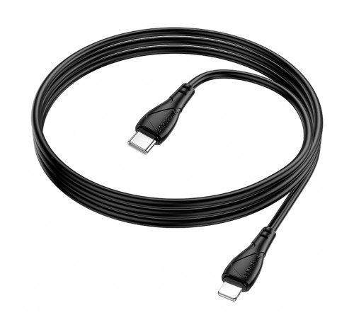 Кабель  Type C - 8-pin Borofone BX121 1.0 m,3.0A, Black, коробочка Пластик, PD 27W