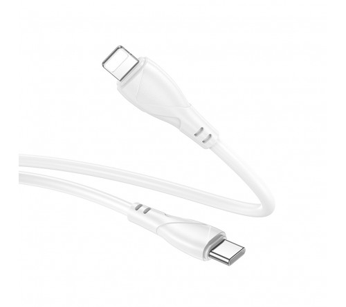 Кабель  Type C - 8-pin Borofone BX121 1.0 m,3.0A, White, коробочка Пластик, PD 27W