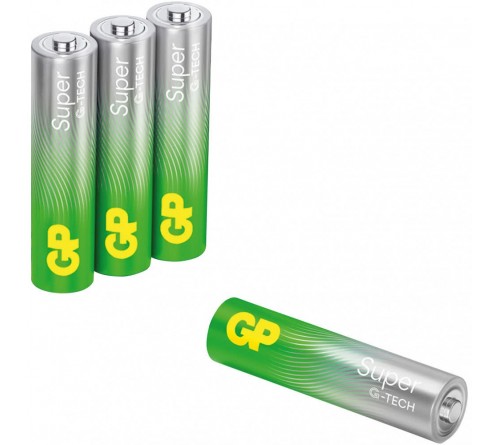 Батарейка GP SUPER  G-tech     LR6  Alkaline  (  5BL) Отрывные (5/60/600)