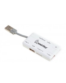USB-концентратор SmartBuy (SBRH-  750-W) + картридер White..