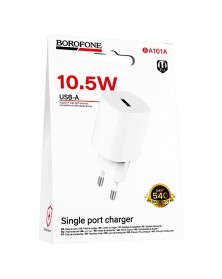 Сетевое Зарядное Устройство 220V- 1*USB выход   Borofone BA101A  2.1A White..
