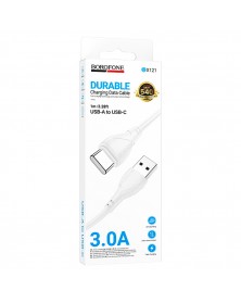 Кабель  USB - Type C Borofone BX121 1.0 m,3.0A White, коробочка Пластик