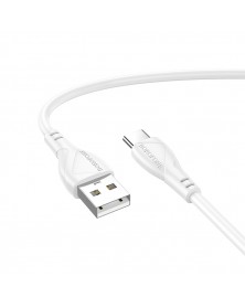 Кабель  USB - Type C Borofone BX121 1.0 m,3.0A White, коробочка Пластик