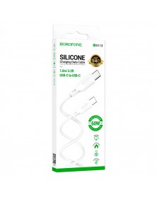 Кабель  Type-C - Type-C Borofone BX113 1.0 m,3.0A, White, коробочка Силикон..