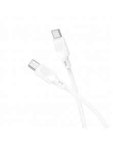 Кабель  Type-C - Type-C Borofone BX113 1.0 m,3.0A, White, коробочка Силикон..