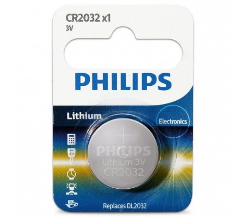 Батарейка PHILIPS            CR2032 BL1 Lithium 3V (10/100)