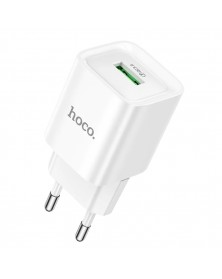 Сетевое Зарядное Устройство 220V- 1*USB выход   Hoco C145A  2.1A White QC3...