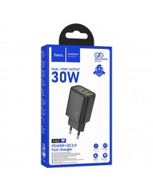Сетевое Зарядное Устройство 220V- 1*Type-C выход + 1*USB  Hoco N  63  3.0A ..