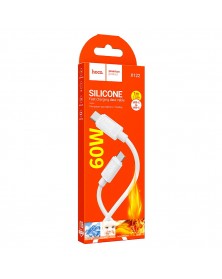 Кабель  Type-C - Type-C Hoco X122 1.0 m, 3.0A, White, коробочка Силикон PD ..