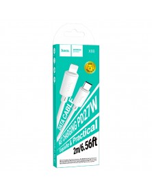 Кабель  Type C - 8-pin Hoco X  88 2.0 m,3.0A, White, коробочка Пластик PD 2..