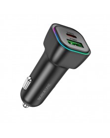 Автомобильное Зарядное Устройство 12V- USB 1*Type-C выход + 1*USB выход Bor..