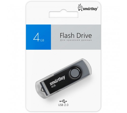 USB Флеш-Драйв    4Gb  Smart Buy Twist Color Mix