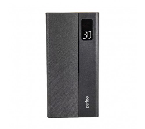 Внешний Аккумулятор Power Bank Perfeo Mountains         30000 mAh 4*USB 3.0A Black, PD, QC3.0, LI-Pol, Type-C, Fast Charge (PF_D0161)