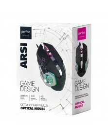 Мышь Perfeo  Arsi                           (USB, 3200dpi,Optical) Black Иг..