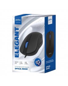Мышь Perfeo  Elegant                      (USB, 1000dpi,Optical) Black Бесш..