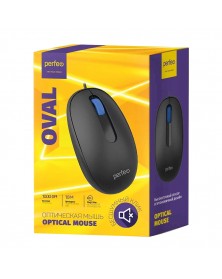 Мышь Perfeo  Oval                           (USB, 1000dpi,Optical) Black Бе..