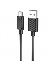 Кабель  USB - MicroUSB Hoco X 88 2.0 m,2.4A, Black,коробочка Пластик 2 Метр..