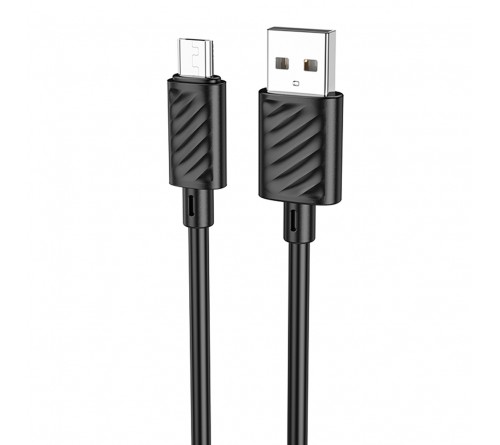 Кабель  USB - MicroUSB Hoco X 88 2.0 m,2.4A, Black,коробочка Пластик 2 Метра