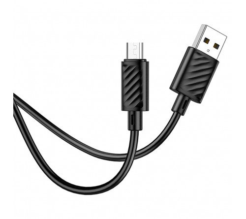 Кабель  USB - MicroUSB Hoco X 88 2.0 m,2.4A, Black,коробочка Пластик 2 Метра