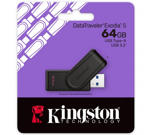 USB Флеш-Драйв  64Gb  Kingston  DT Exodia S USB 3.2