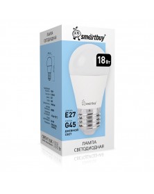 Лампа светодиодная SmartBuy (LED) G45-  18W-4000K E27 Днвной свет Глоб..