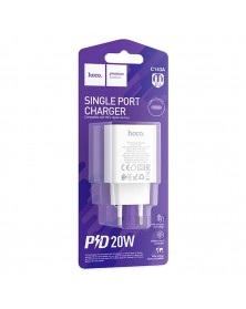 Сетевое Зарядное Устройство 220V- 1*Type-C выход   Hoco C  143A  3.0A White..