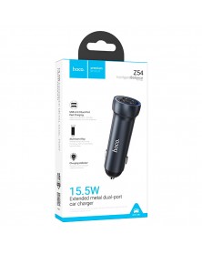 Автомобильное Зарядное Устройство 12V- USB 2*USB выхода Hoco Z 54 2.4A, Met..