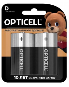 Батарейка OPTICELL BASIC LR20 (2BL)(20/200)  1.5 v..