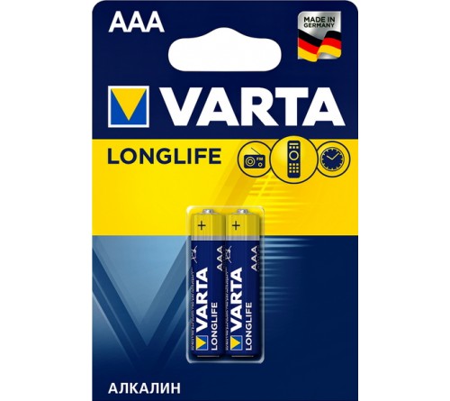 Батарейка VARTA             LR03  Alkaline  (  2BL)(20)(100) Longlife