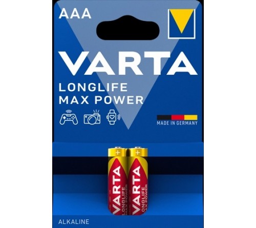 Батарейка VARTA             LR03  Alkaline  (  2BL)(20)(100) Max Tech/ L Max Power
