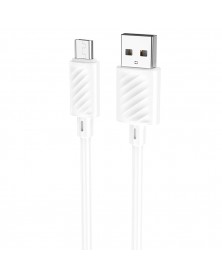 Кабель  USB - MicroUSB Hoco X 88 2.0 m,2.4A, White,коробочка Пластик 2 Метр..