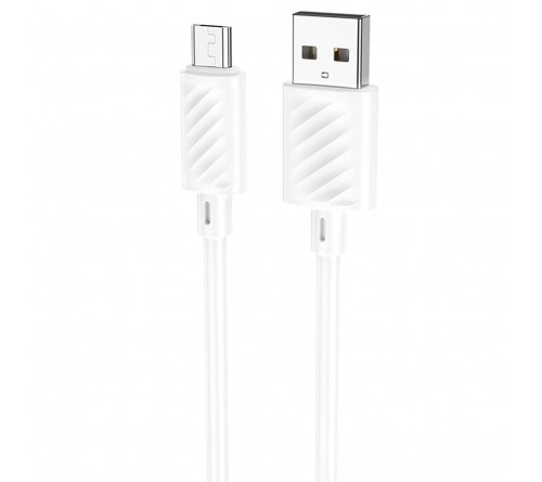 Кабель  USB - MicroUSB Hoco X 88 2.0 m,2.4A, White,коробочка Пластик 2 Метра