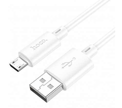 Кабель  USB - MicroUSB Hoco X 88 2.0 m,2.4A, White,коробочка Пластик 2 Метра