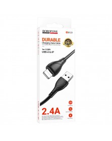 Кабель  USB - 8-pin Borofone BX121 1.0 m,2.4A Black, коробочка, Пластик