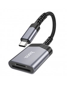 Type-C-картридер HOCO (UA 25) Type-C - SD/MicroSD Grey кабель 0,2м.. Type-C-картридер HOCO (UA 25) Type-C - SD/MicroSD Grey кабель 0,2м..