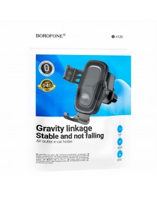 Автодержатель Borofone BH129 для смартфона, на воздуховод, пластик, Black..
